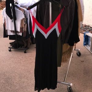 Black, blue, red Catherine spaghetti strap dress